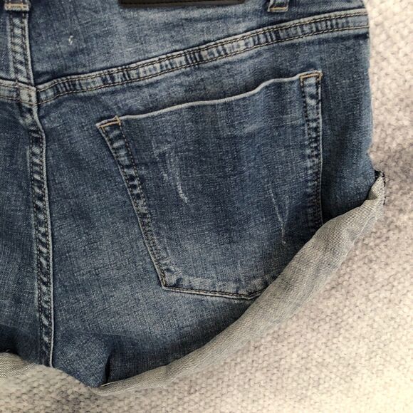 ONE TEASPOON Bandit Distressed Cut Off Jean Shorts Size 26 - Picture 8 of 14